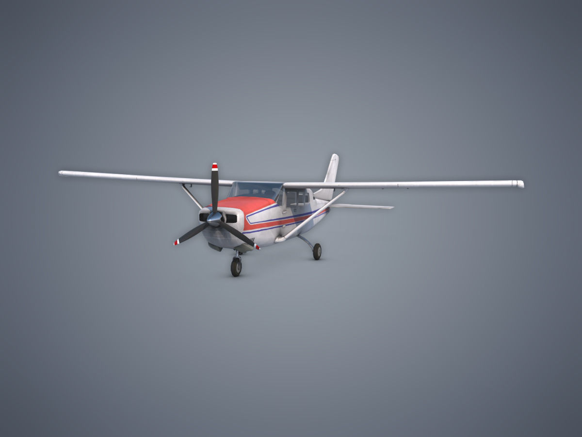 Cessna 206 Stationair Low-poly 3D model_6