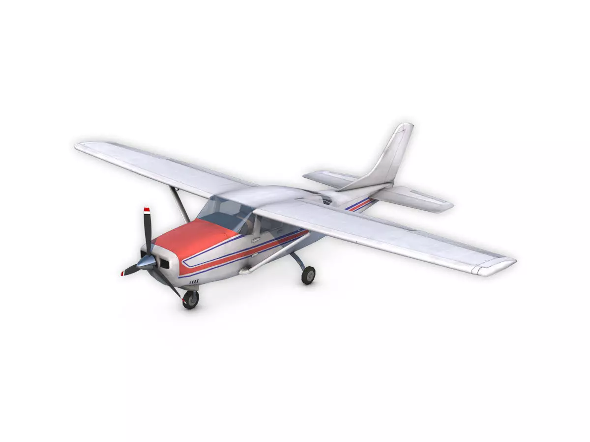 Cessna 206 Stationair Low-poly 3D model_0