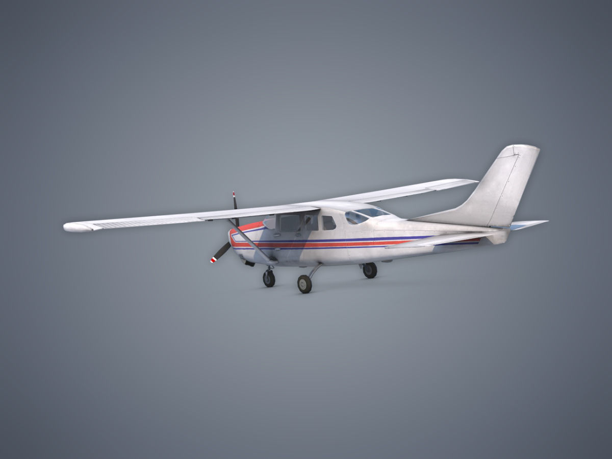 Cessna 206 Stationair Low-poly 3D model_5