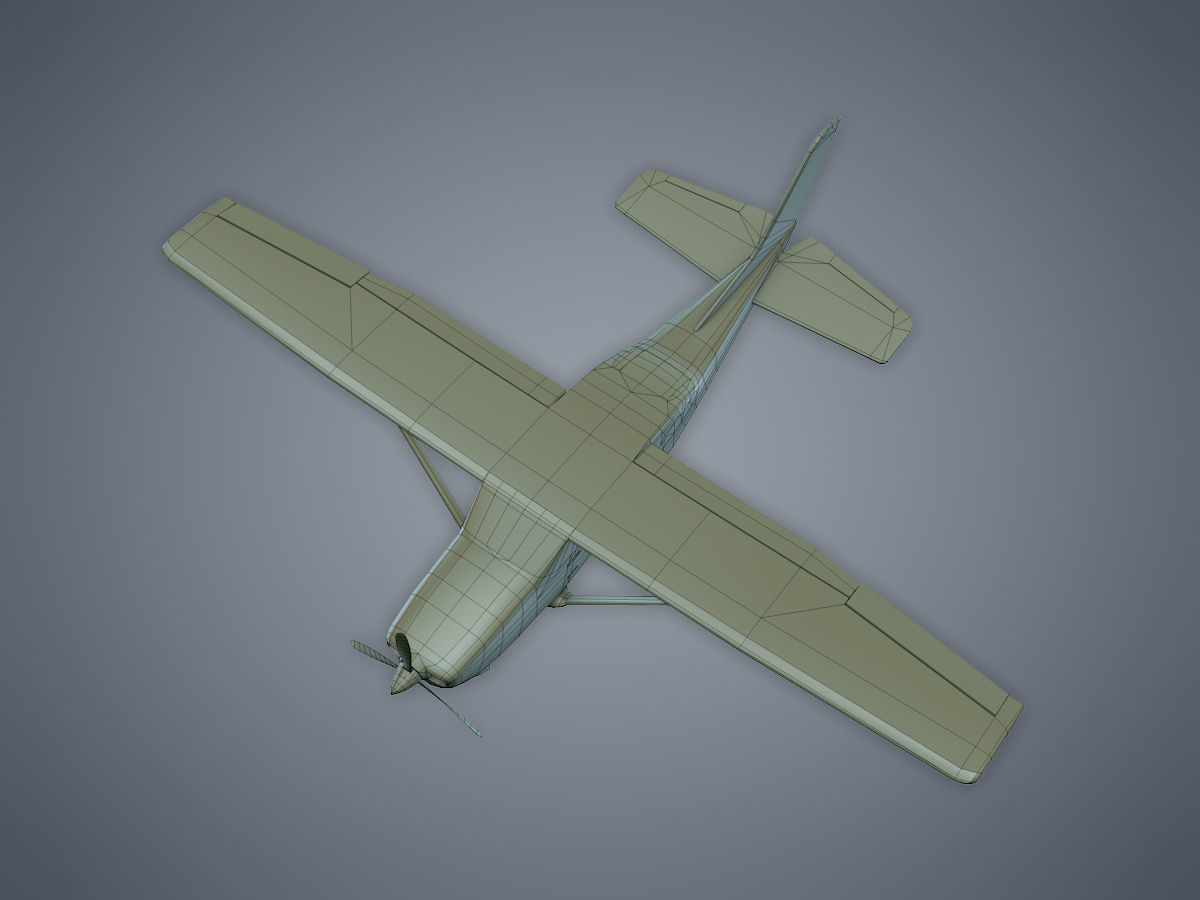 Cessna 206 Stationair Low-poly 3D model_10