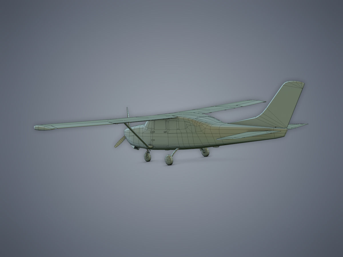 Cessna 206 Stationair Low-poly 3D model_13