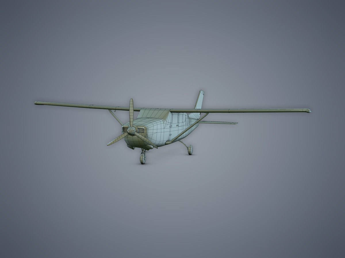 Cessna 206 Stationair Low-poly 3D model_14