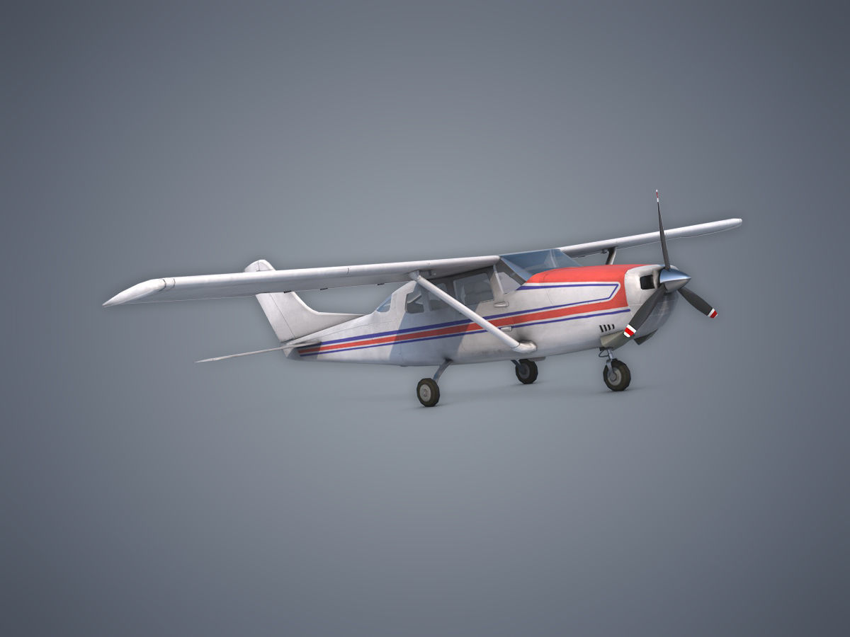 Cessna 206 Stationair Low-poly 3D model_4