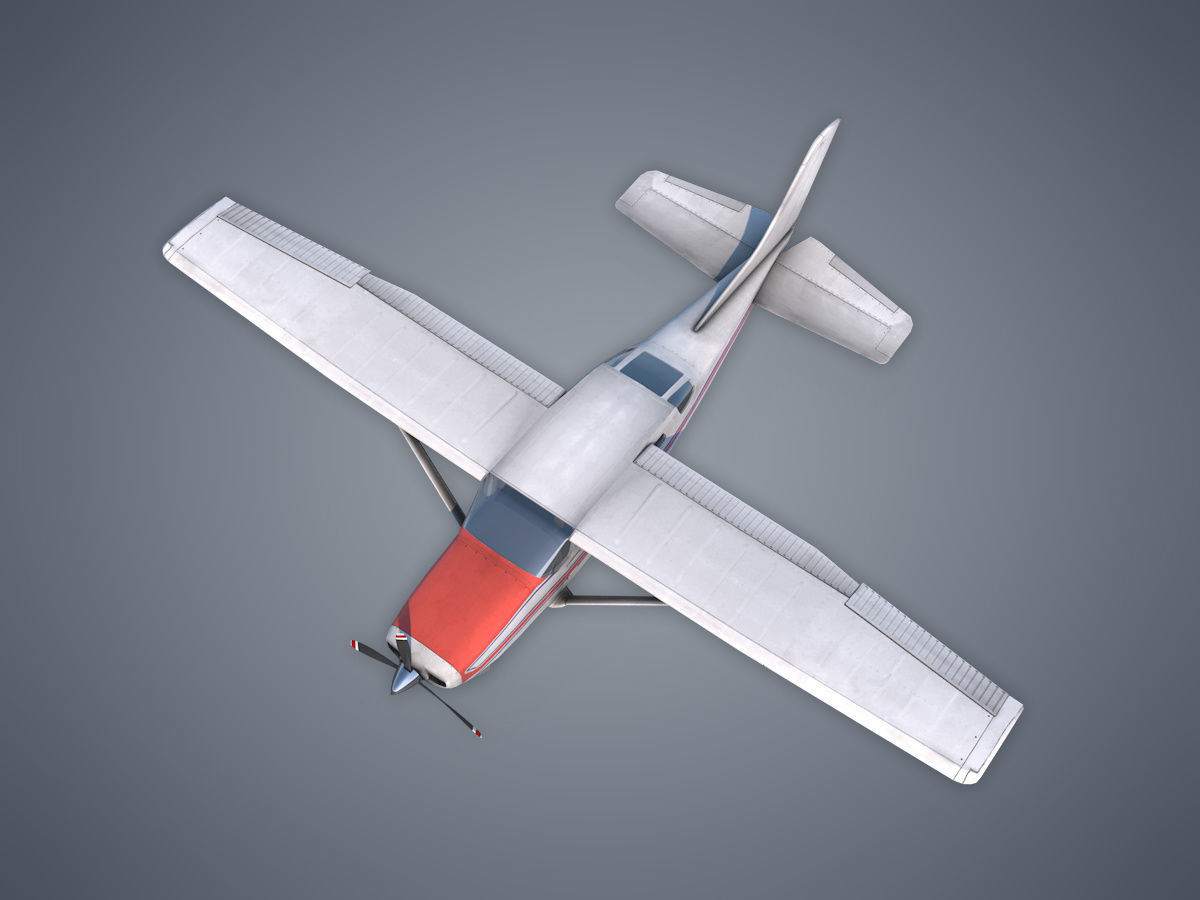 Cessna 206 Stationair Low-poly 3D model_2