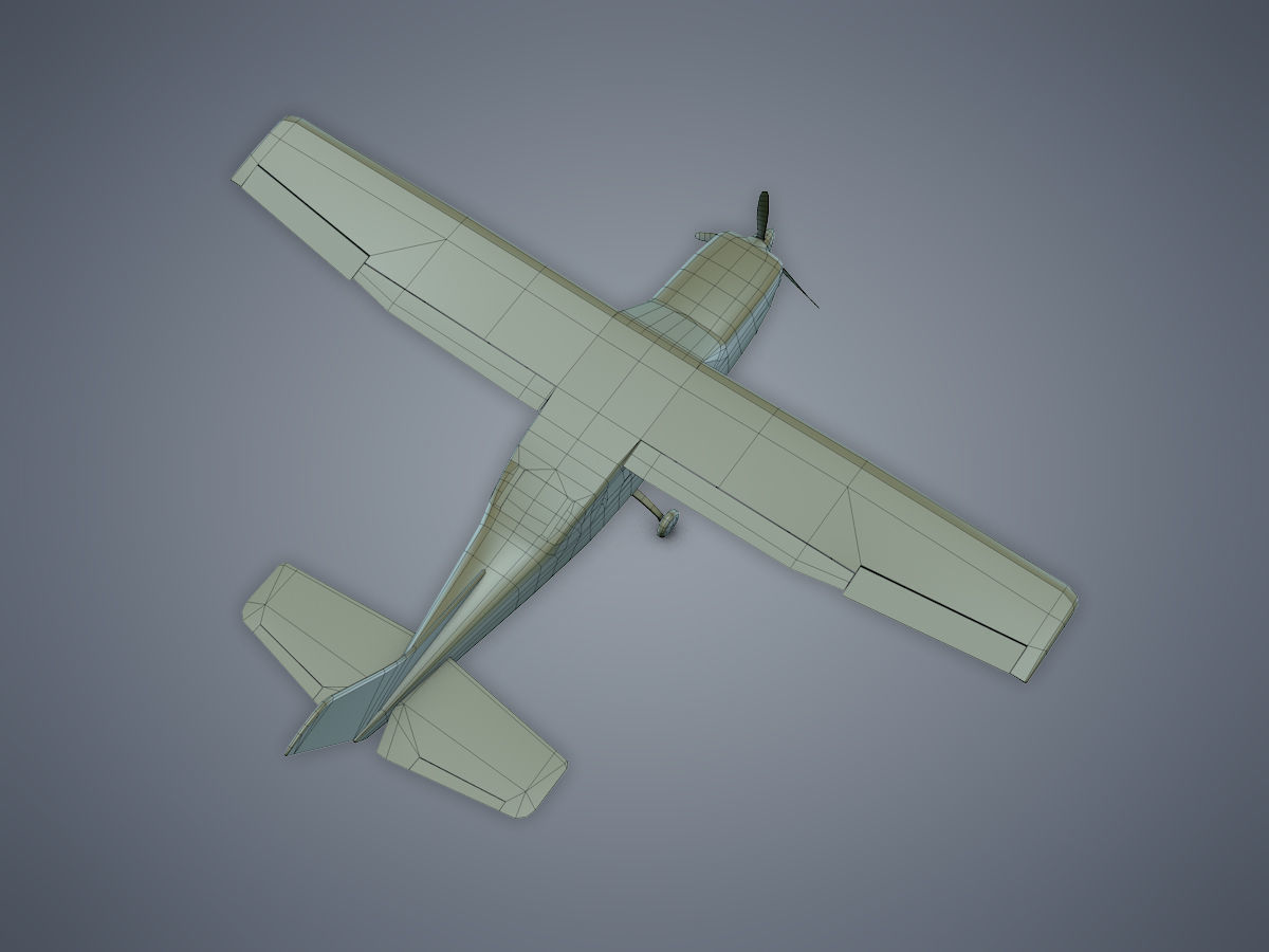 Cessna 206 Stationair Low-poly 3D model_11