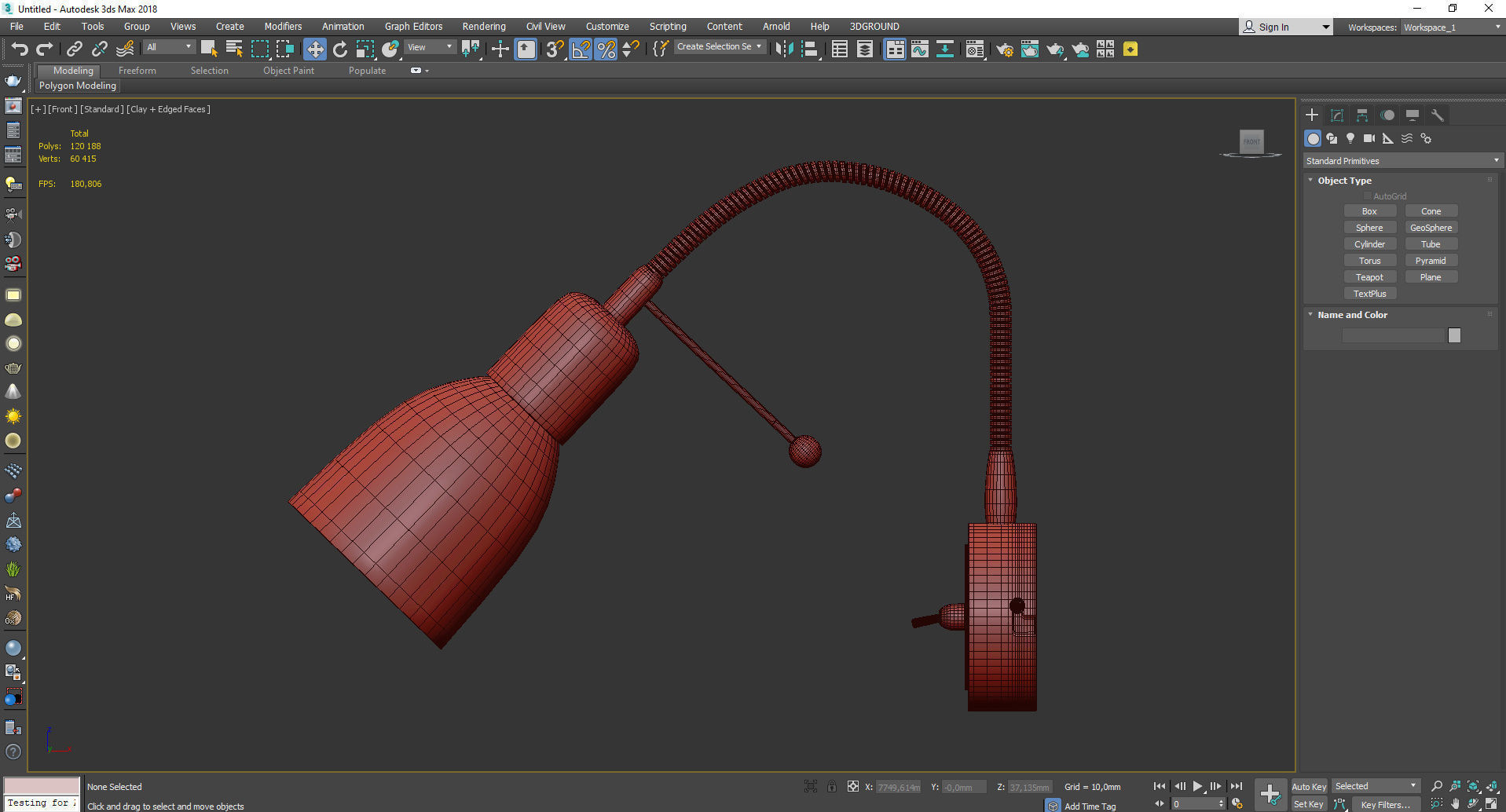 Lettura Arte Lamp Low-poly 3D model_3