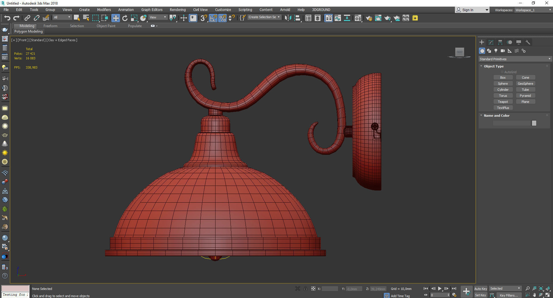 Safari Arte Lamp Low-poly 3D model_2
