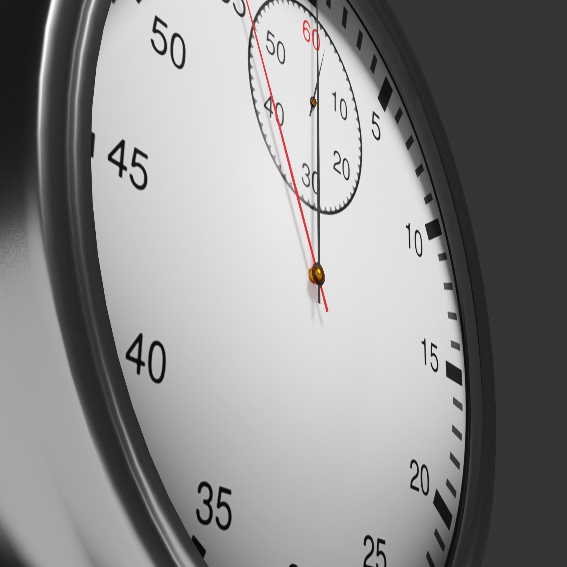 Pocket Chronometer Stopwatch  Low-poly 3D model_5