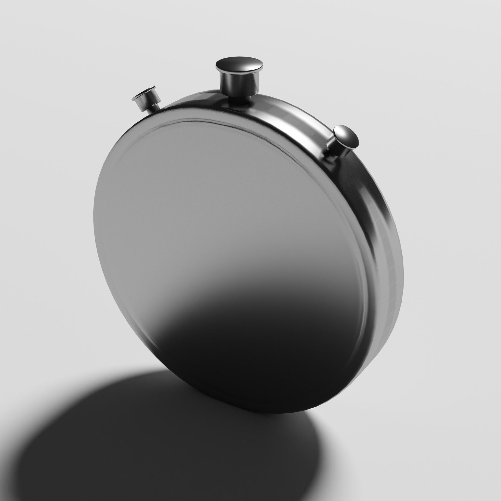 Pocket Chronometer Stopwatch  Low-poly 3D model_3