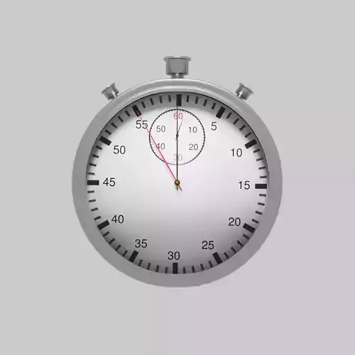 Pocket Chronometer Stopwatch  Low-poly 3D model