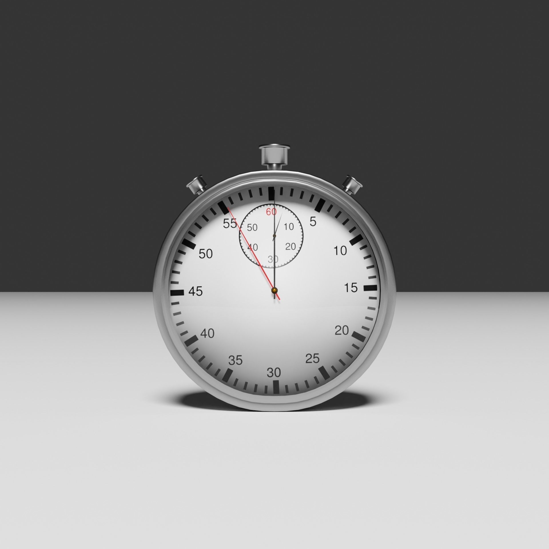 Pocket Chronometer Stopwatch  Low-poly 3D model_2