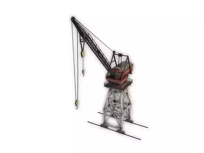 Port Crane Low-poly 3D model
