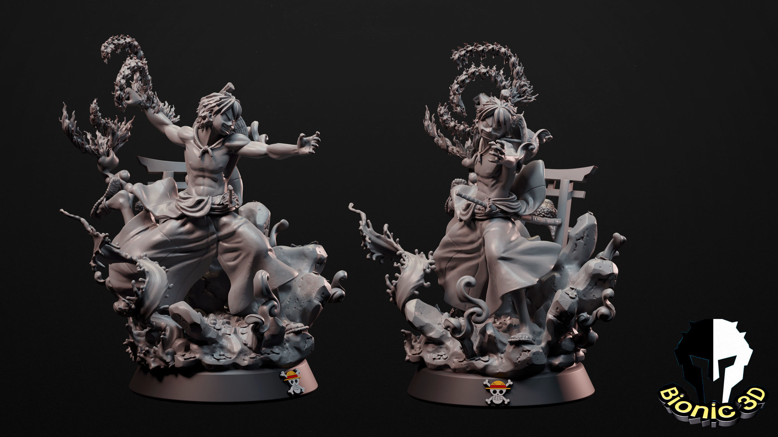 LUFFY RED HAWK - ONE PIECE - WANO - BIONIC3D 3D print model_12