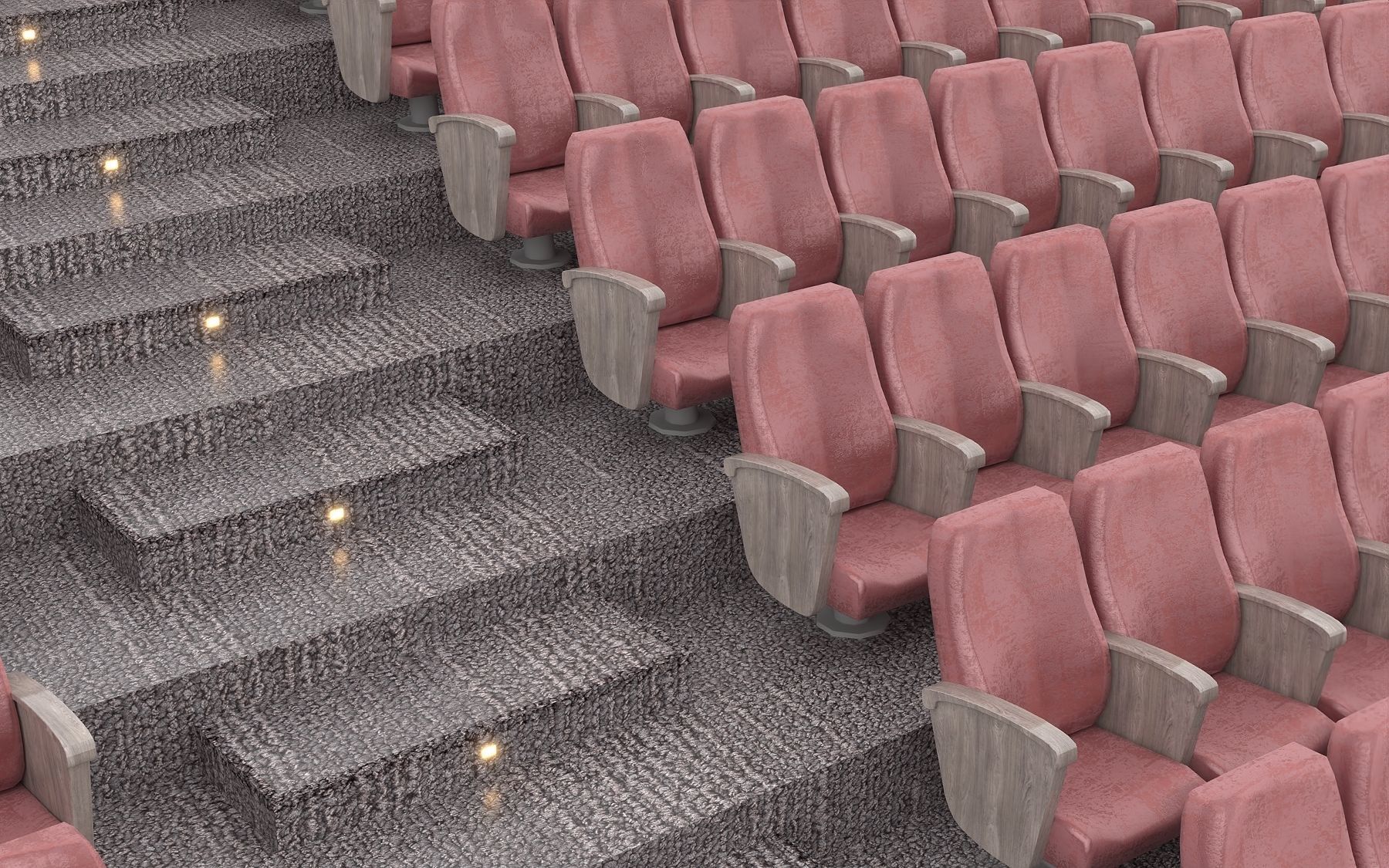 Theater seats 3D model_6