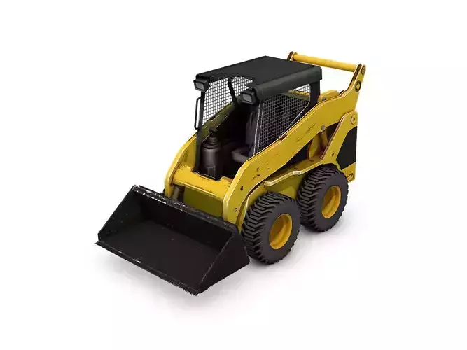 Skid-Steer Loader Low-poly 3D model