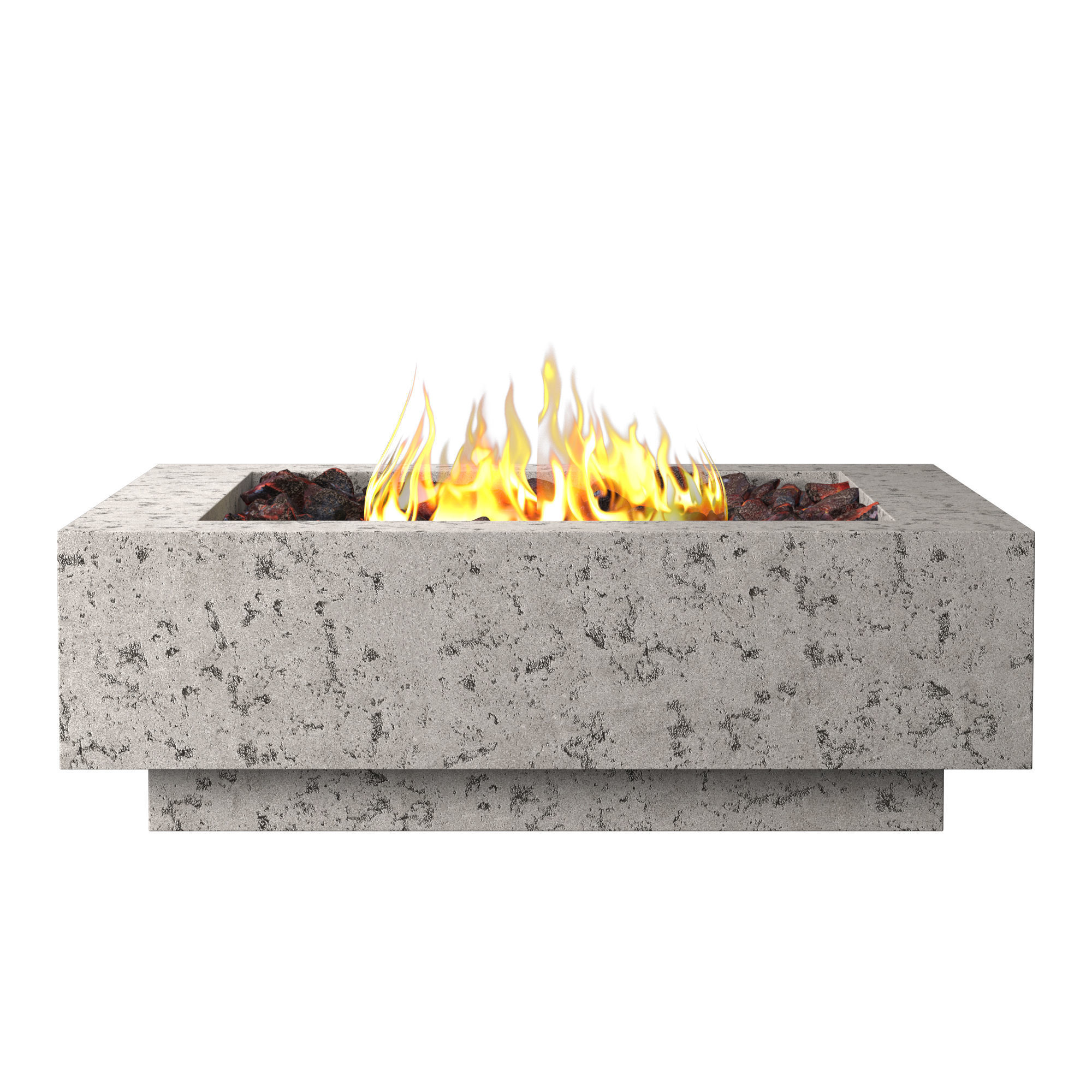 IXTAPA SQUARE PLINTH FIRE TABLE 3D model_2