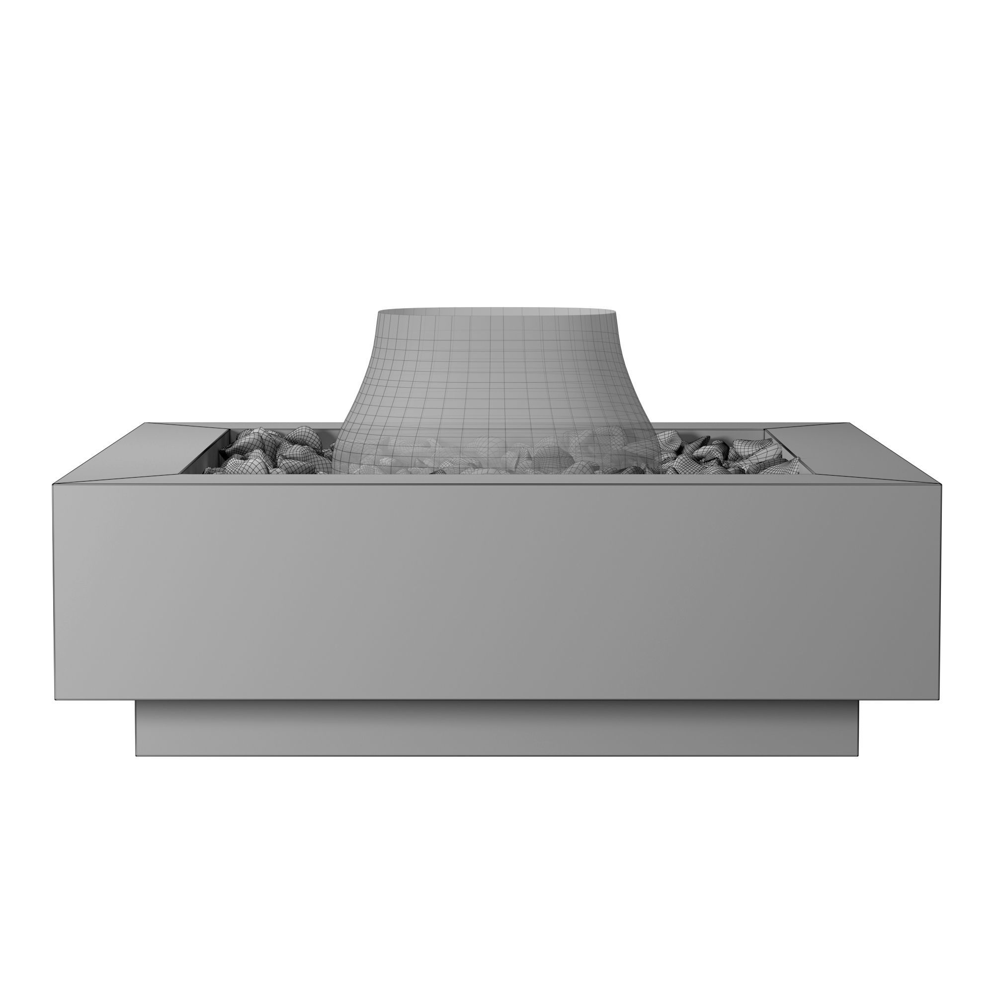 IXTAPA SQUARE PLINTH FIRE TABLE 3D model_6