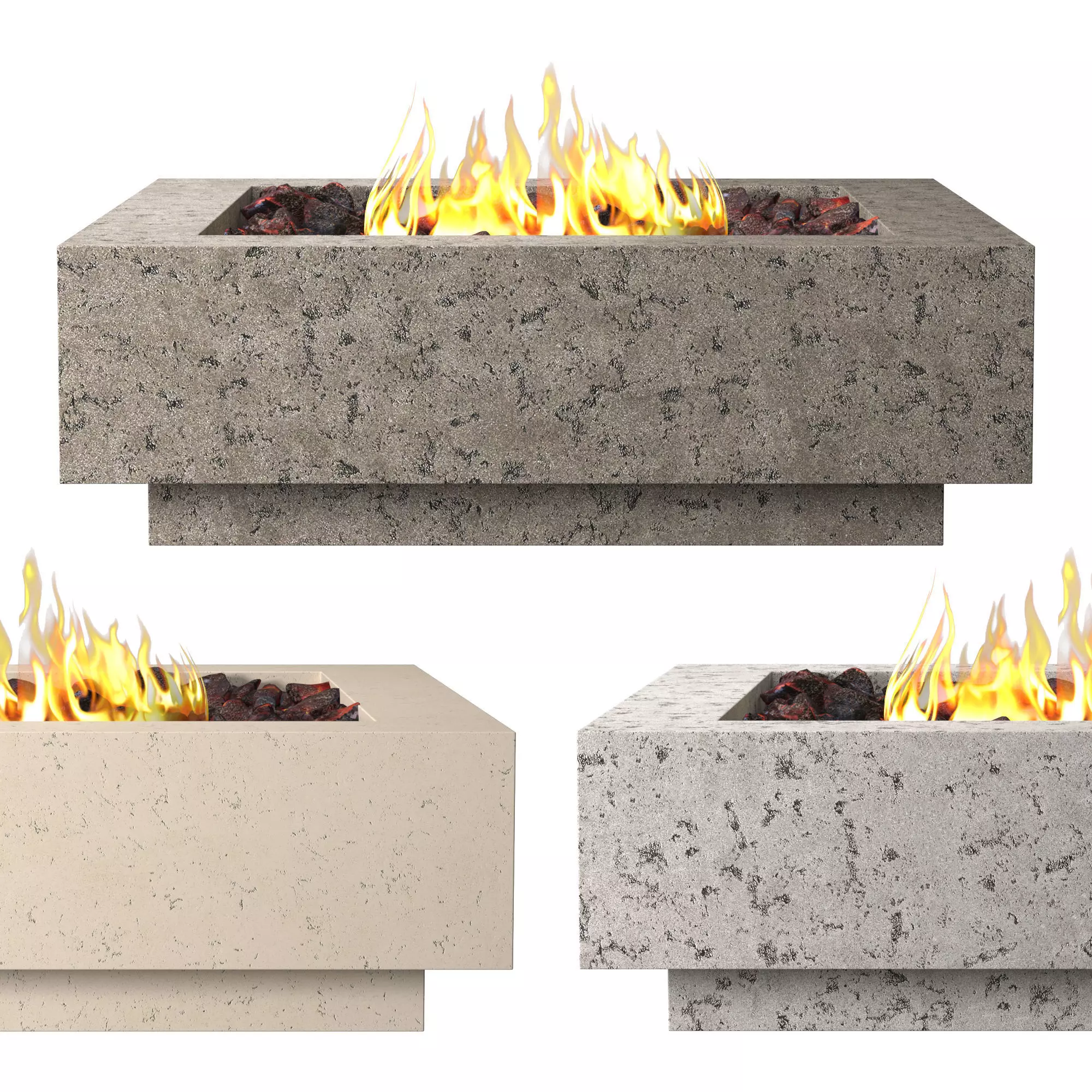 IXTAPA SQUARE PLINTH FIRE TABLE 3D model_0