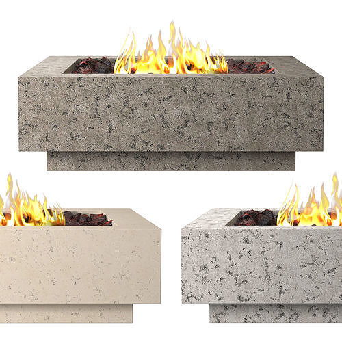 IXTAPA SQUARE PLINTH FIRE TABLE 3D model