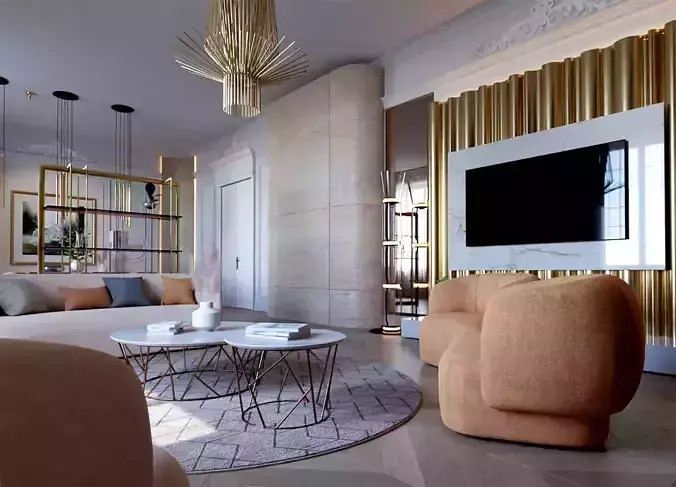 Luxury Interior 3D model