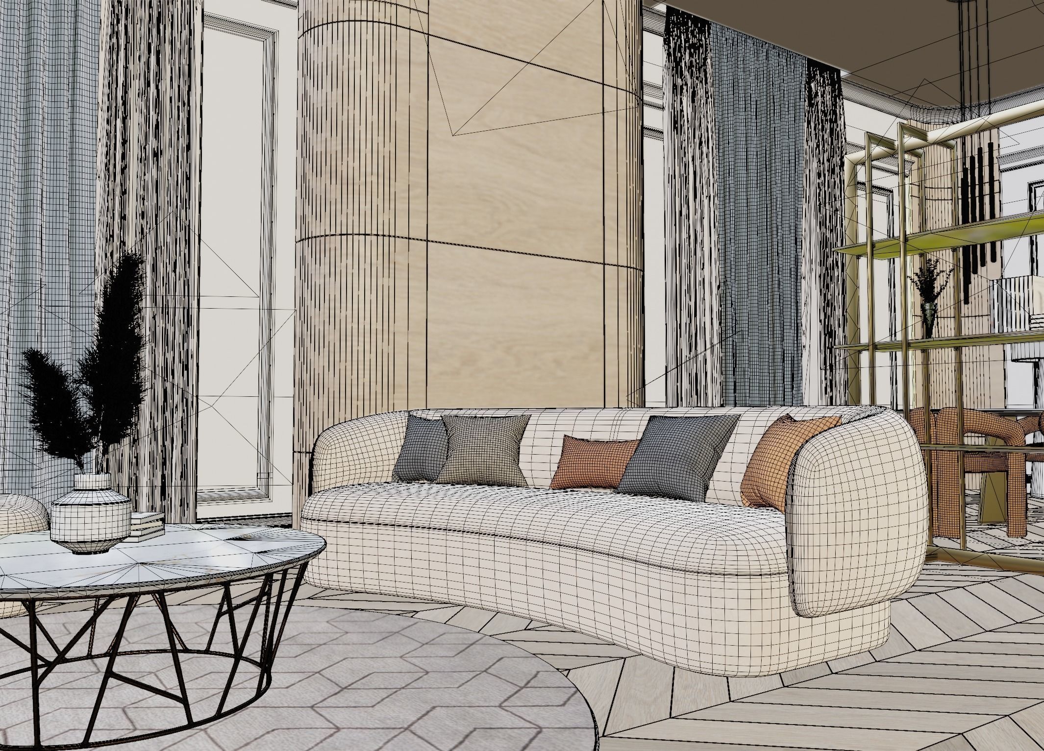 Luxury Interior 3D model_7