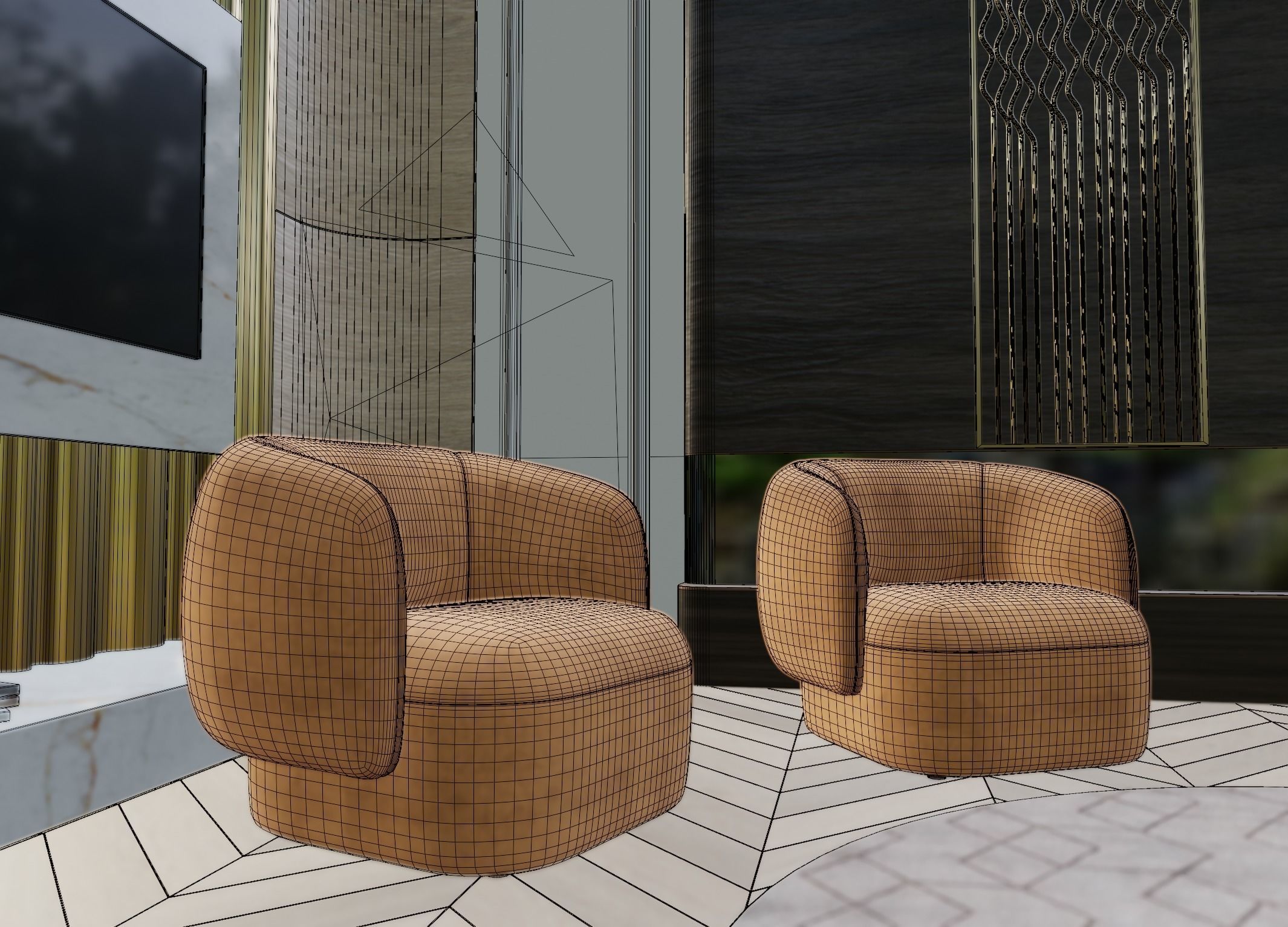 Luxury Interior 3D model_8