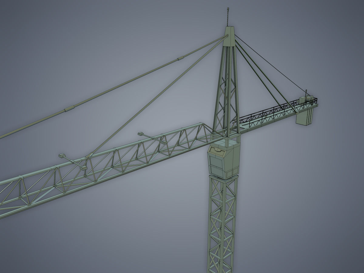 Tower Crane Low-poly 3D model_15