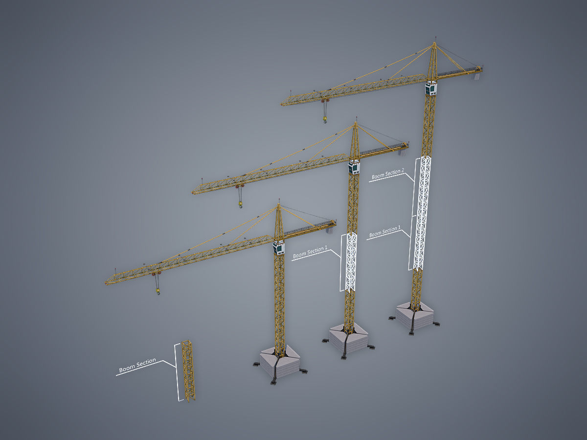 Tower Crane Low-poly 3D model_9
