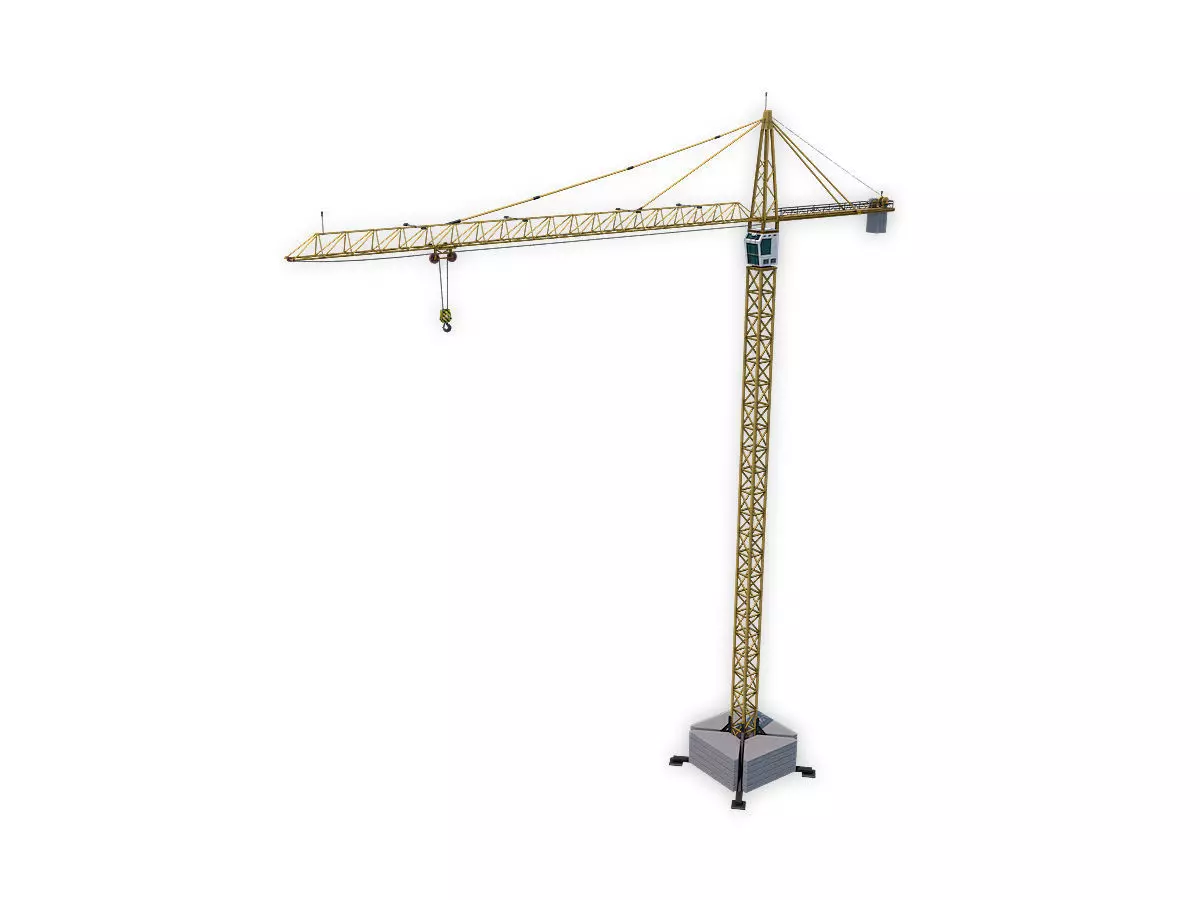 Tower Crane Low-poly 3D model_0