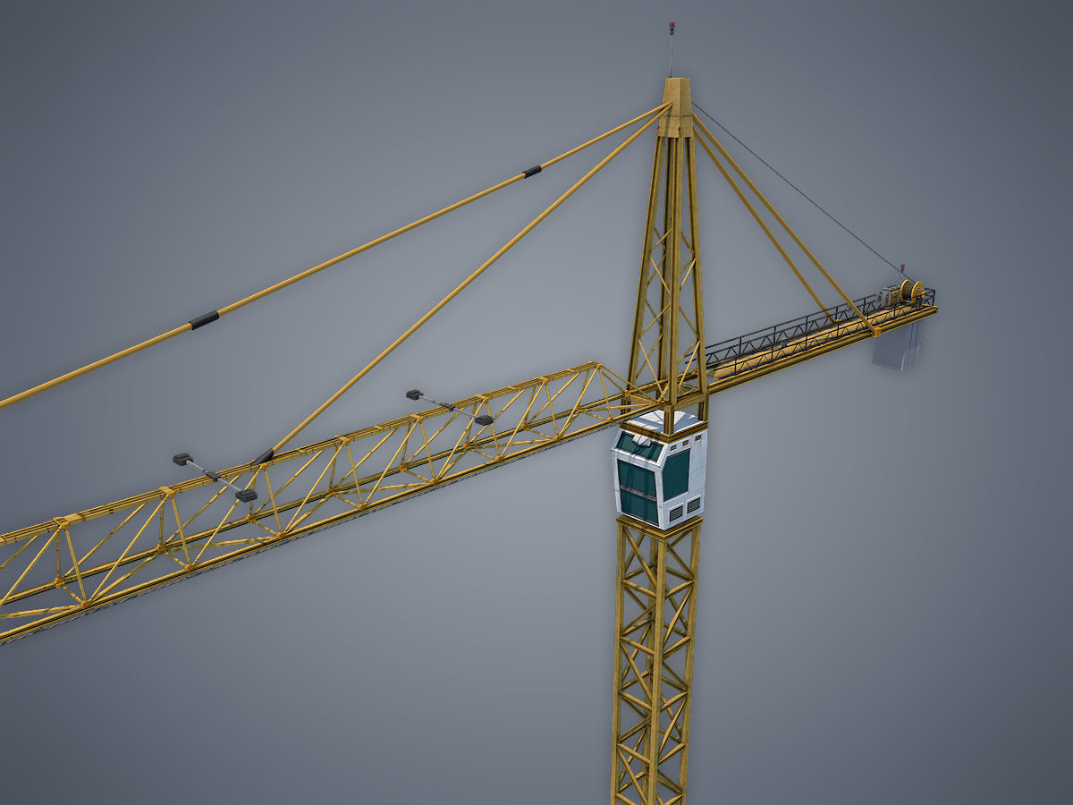 Tower Crane Low-poly 3D model_5
