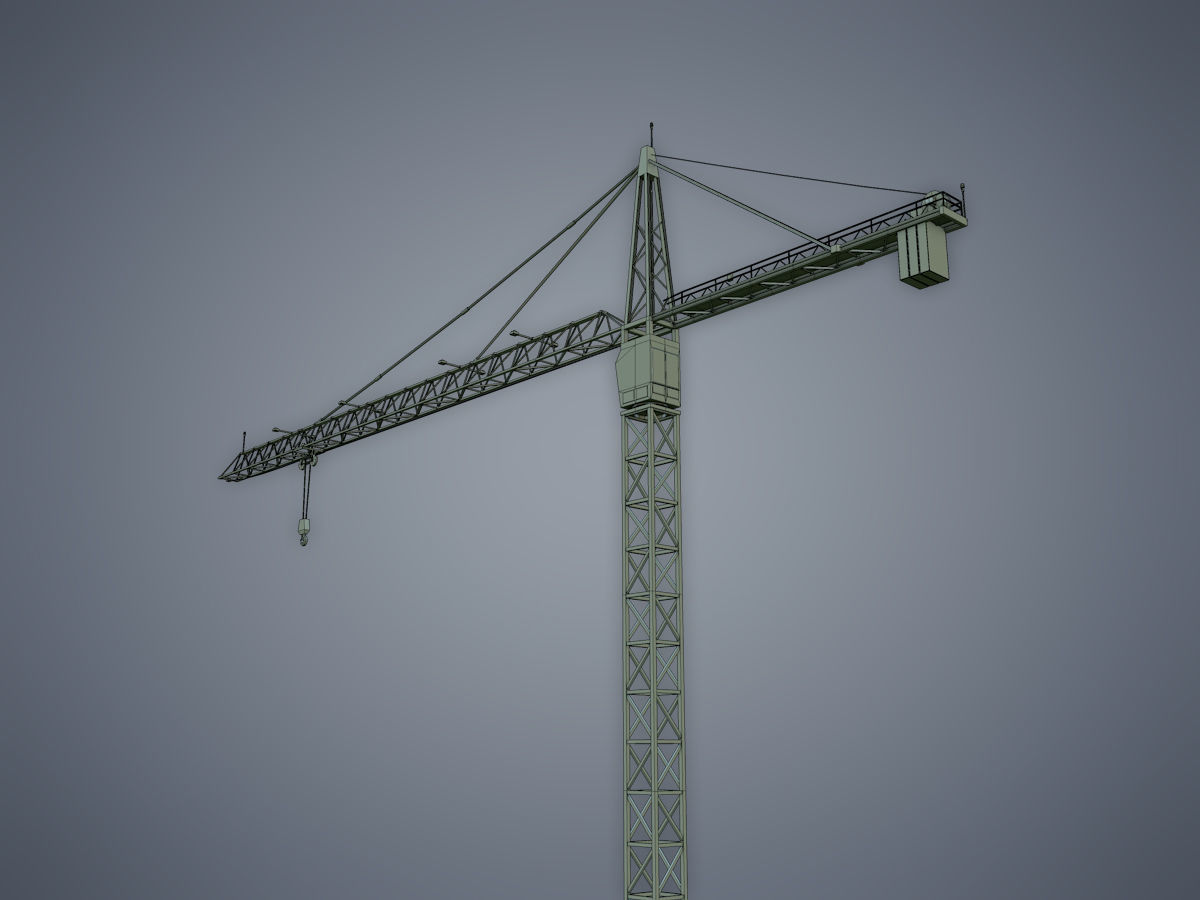 Tower Crane Low-poly 3D model_18