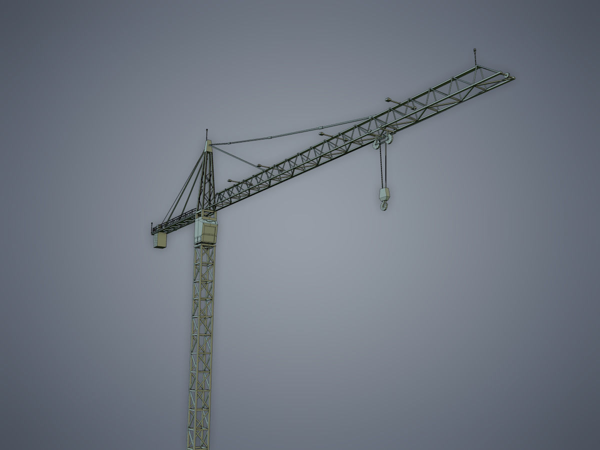 Tower Crane Low-poly 3D model_17
