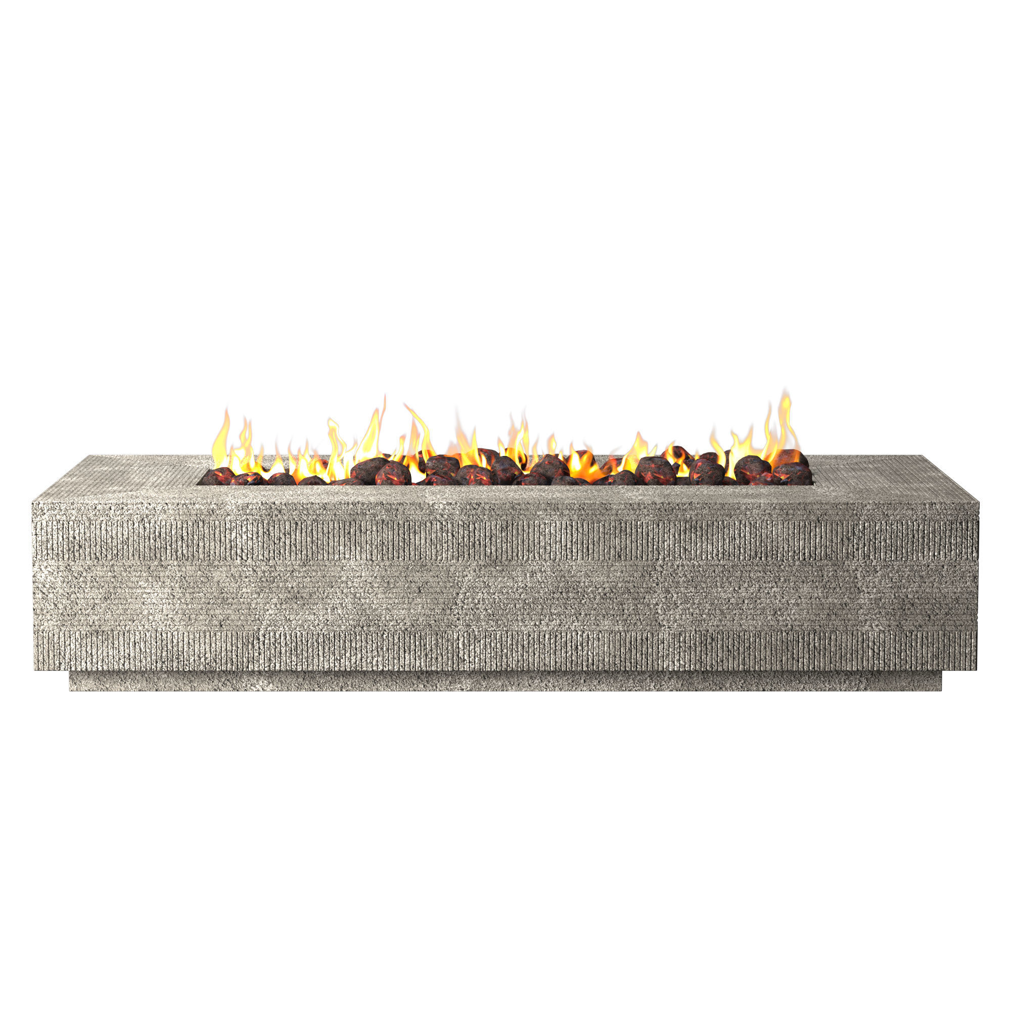 VETRO RECTANGULAR FIRE TABLE 3D model_1