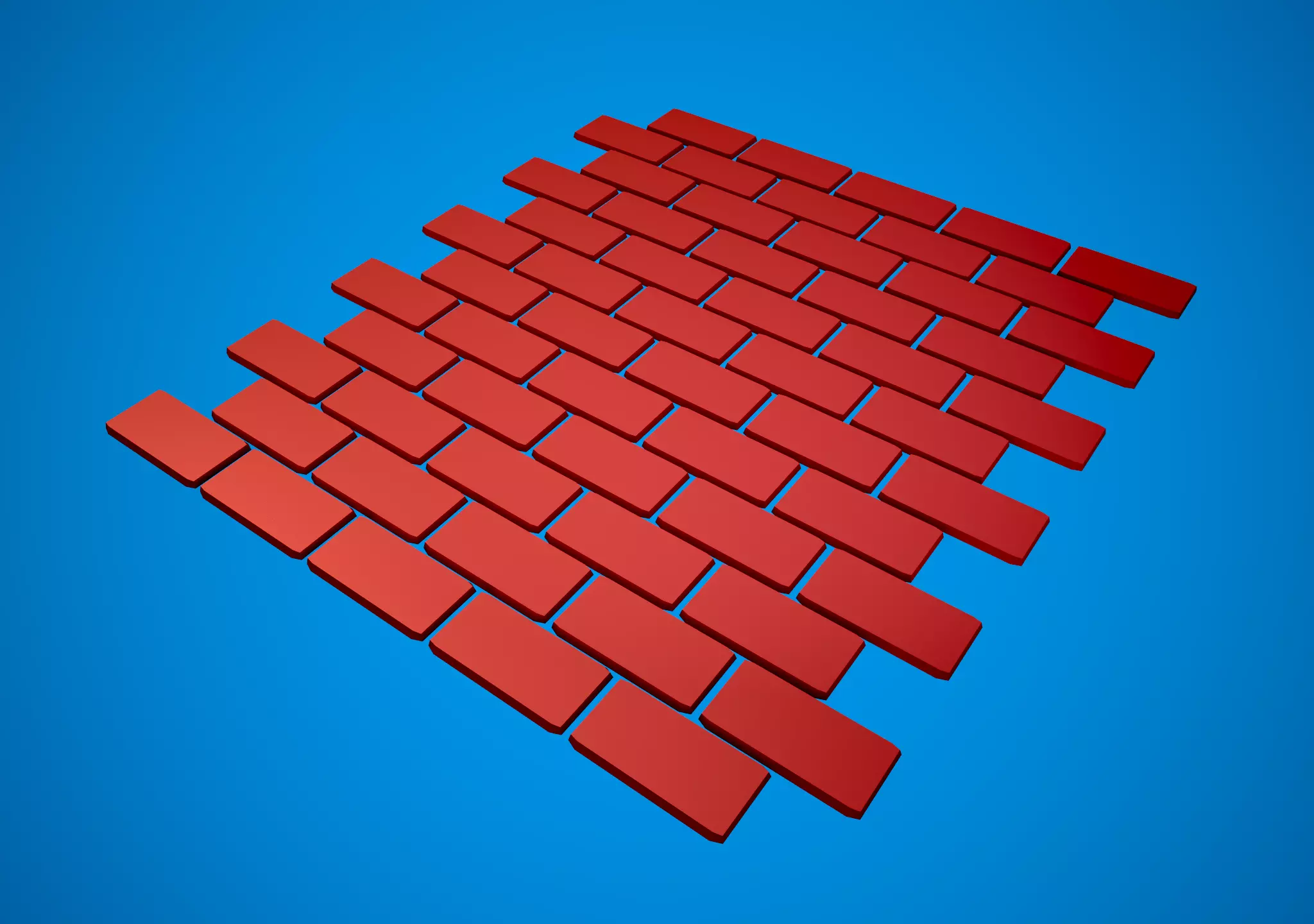 Seamless Stylized Brick - Seamless Mesh Low-poly 3D model