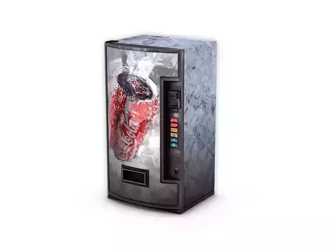 Vending Machine Coca-Cola Low-poly 3D model
