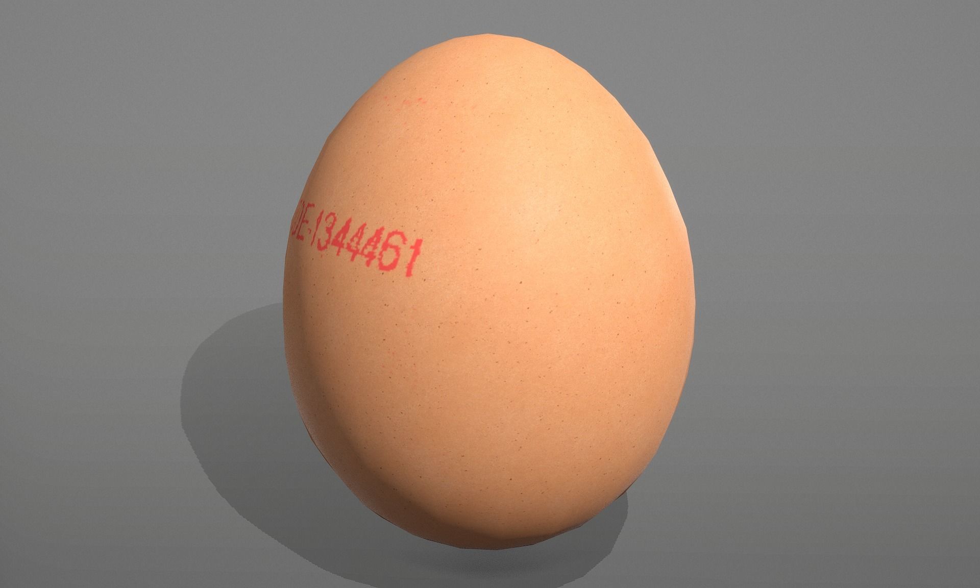 Chicken egg with Red Marking  Low-poly 3D model_7