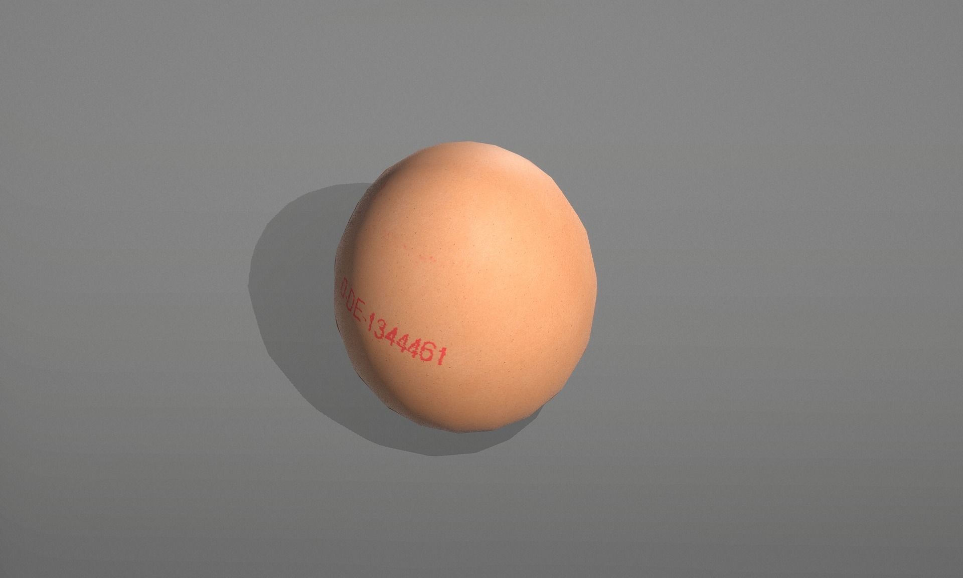 Chicken egg with Red Marking  Low-poly 3D model_16