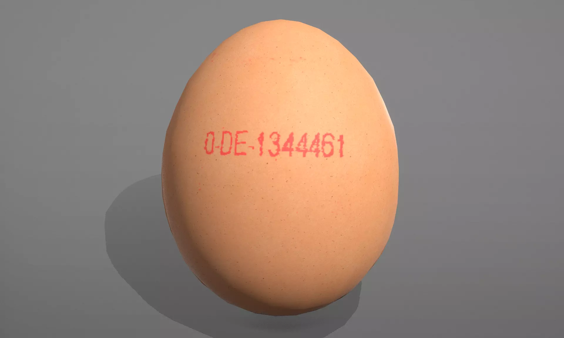 Chicken egg with Red Marking  Low-poly 3D model_0