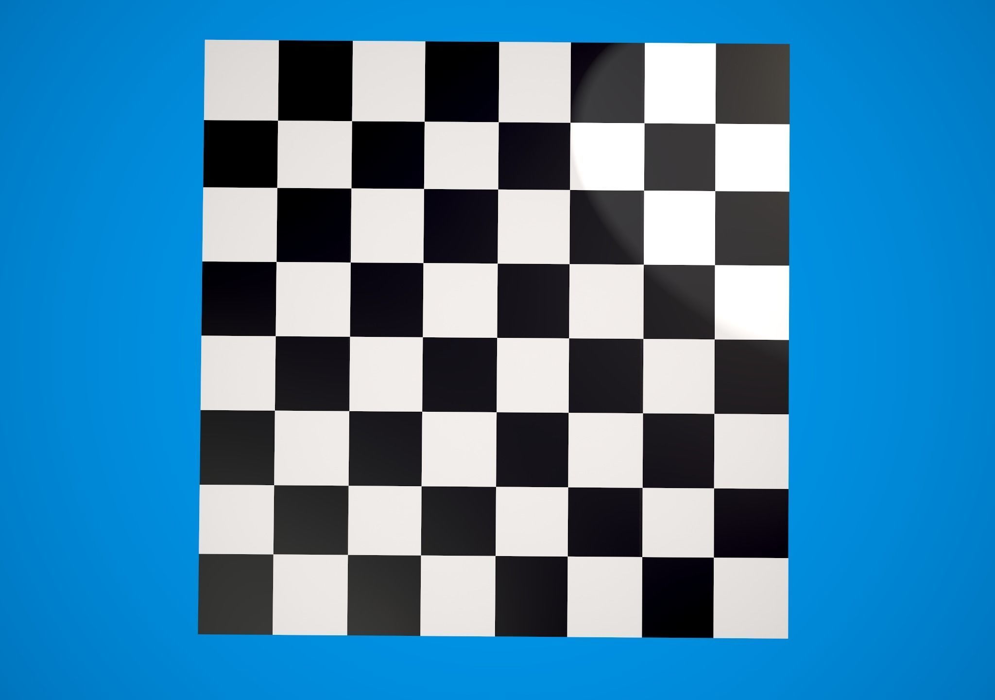 Seamless Tile Mesh - Finishline - Checkermap Mesh Low-poly 3D model_3