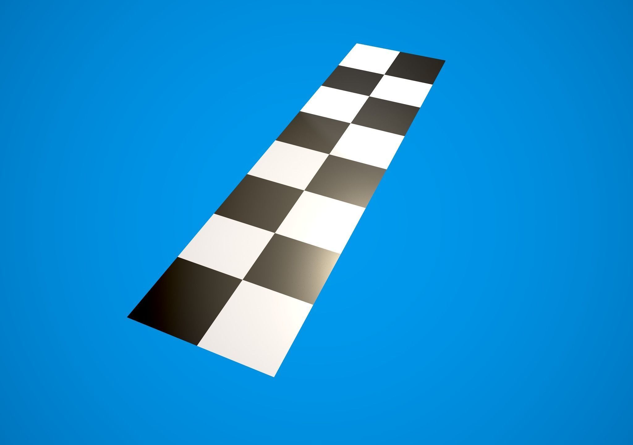 Seamless Tile Mesh - Finishline - Checkermap Mesh Low-poly 3D model_2