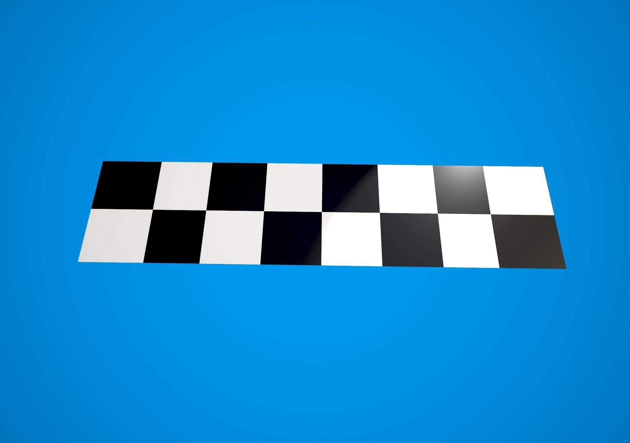 Seamless Tile Mesh - Finishline - Checkermap Mesh Low-poly 3D model_1