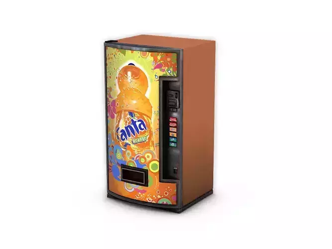 Vending Machine Fanta Low-poly 3D model