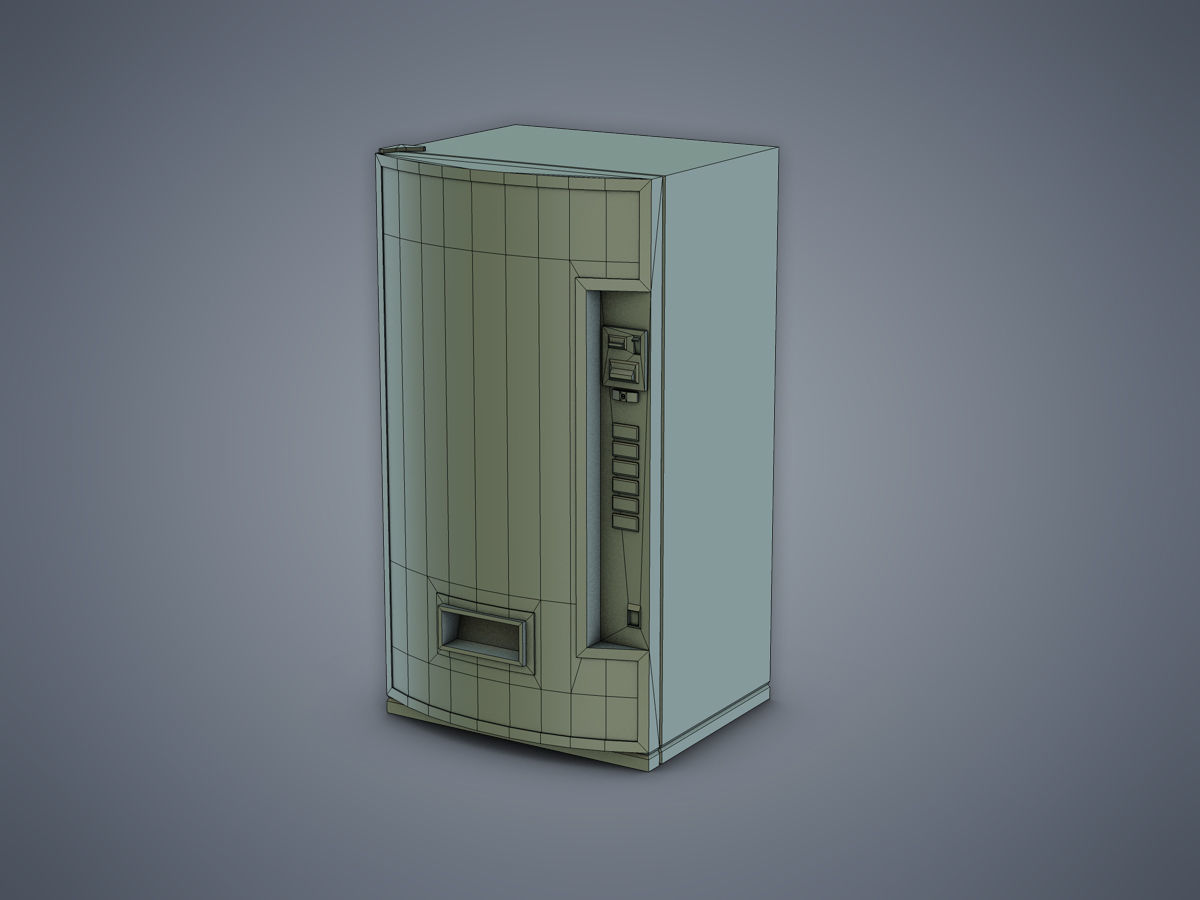 Vending Machine Fanta Low-poly 3D model_5