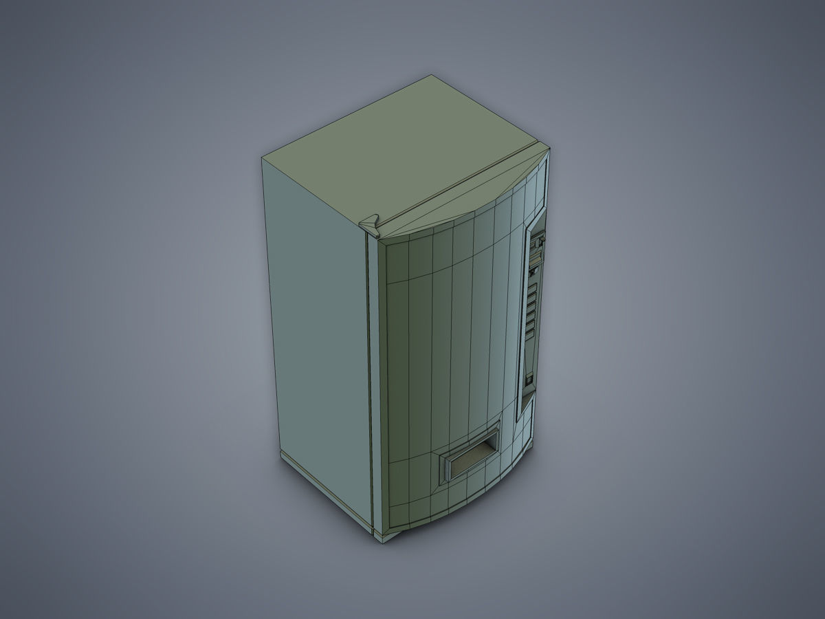 Vending Machine Fanta Low-poly 3D model_9