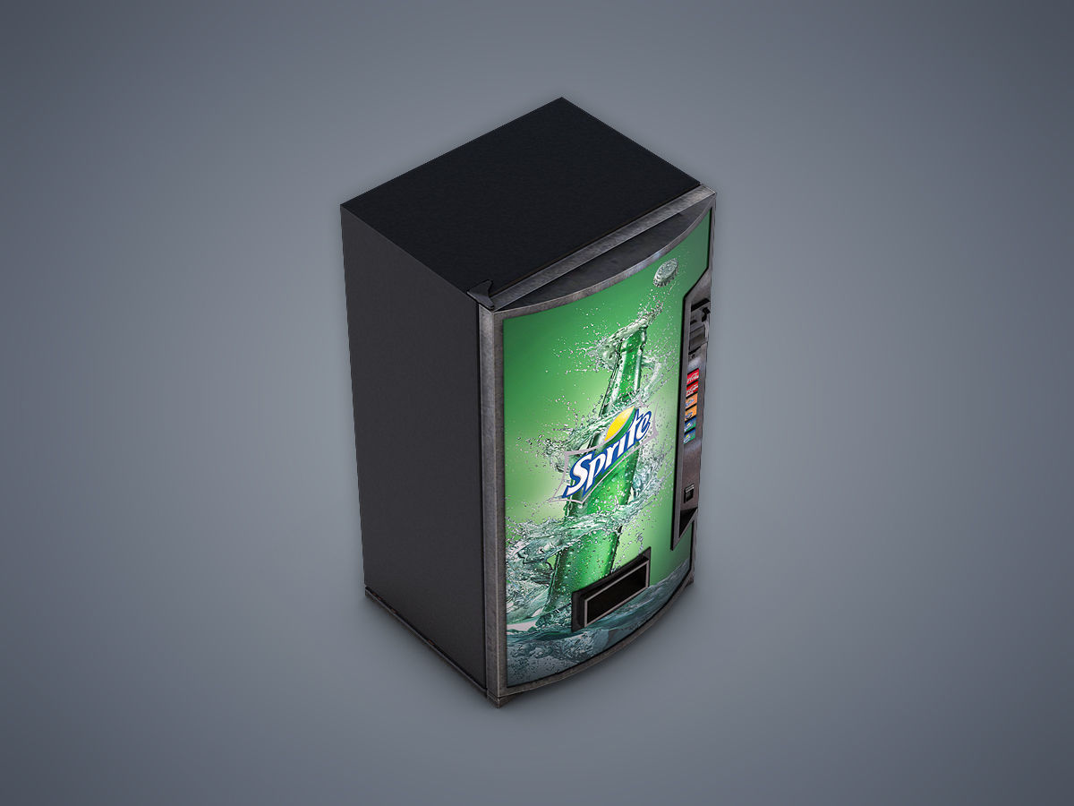 Vending Machine Sprite Low-poly 3D model_4