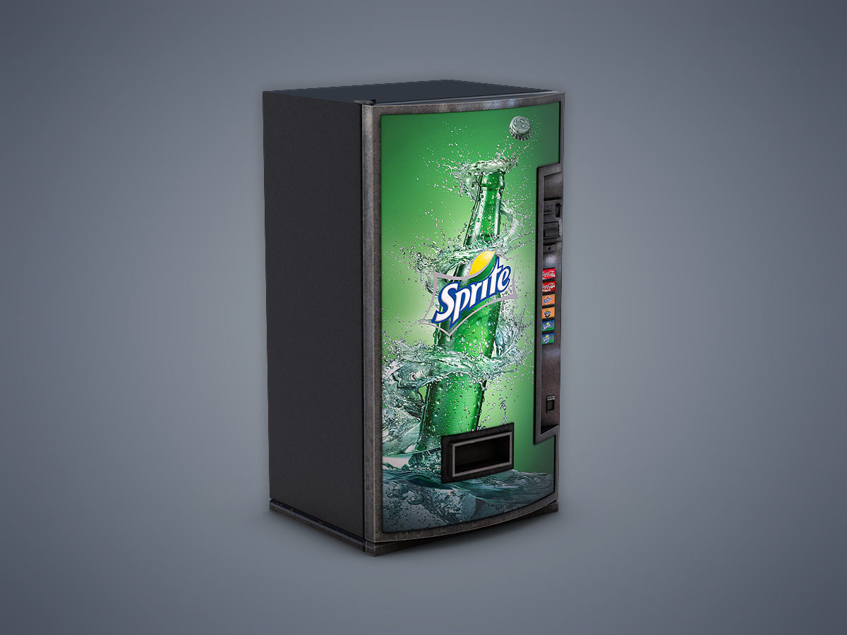 Vending Machine Sprite Low-poly 3D model_1