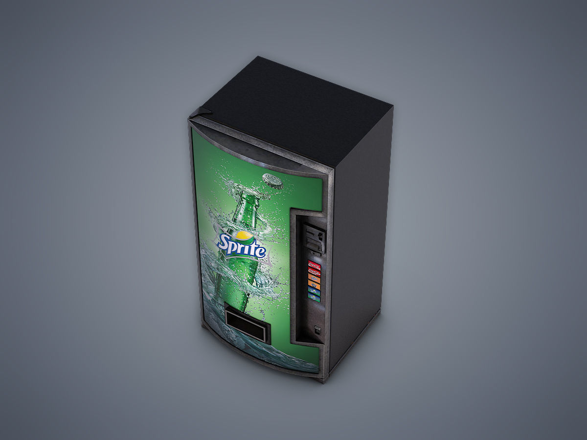 Vending Machine Sprite Low-poly 3D model_3