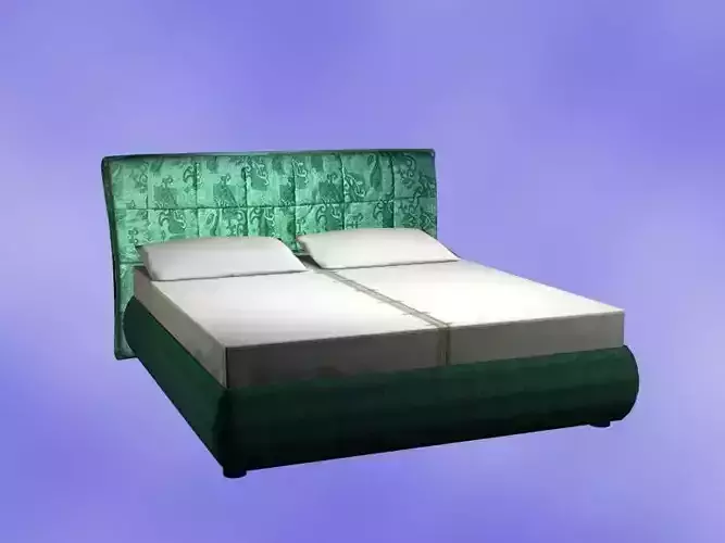 Bed Model with upholstered headboard