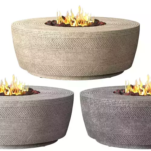 VETRO ROUND FIRE TABLE 3D model