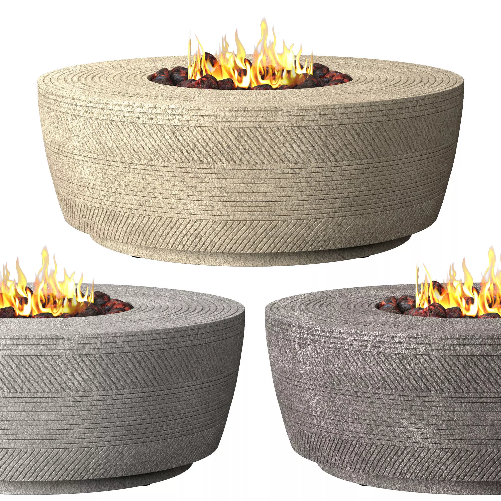 VETRO ROUND FIRE TABLE 3D model